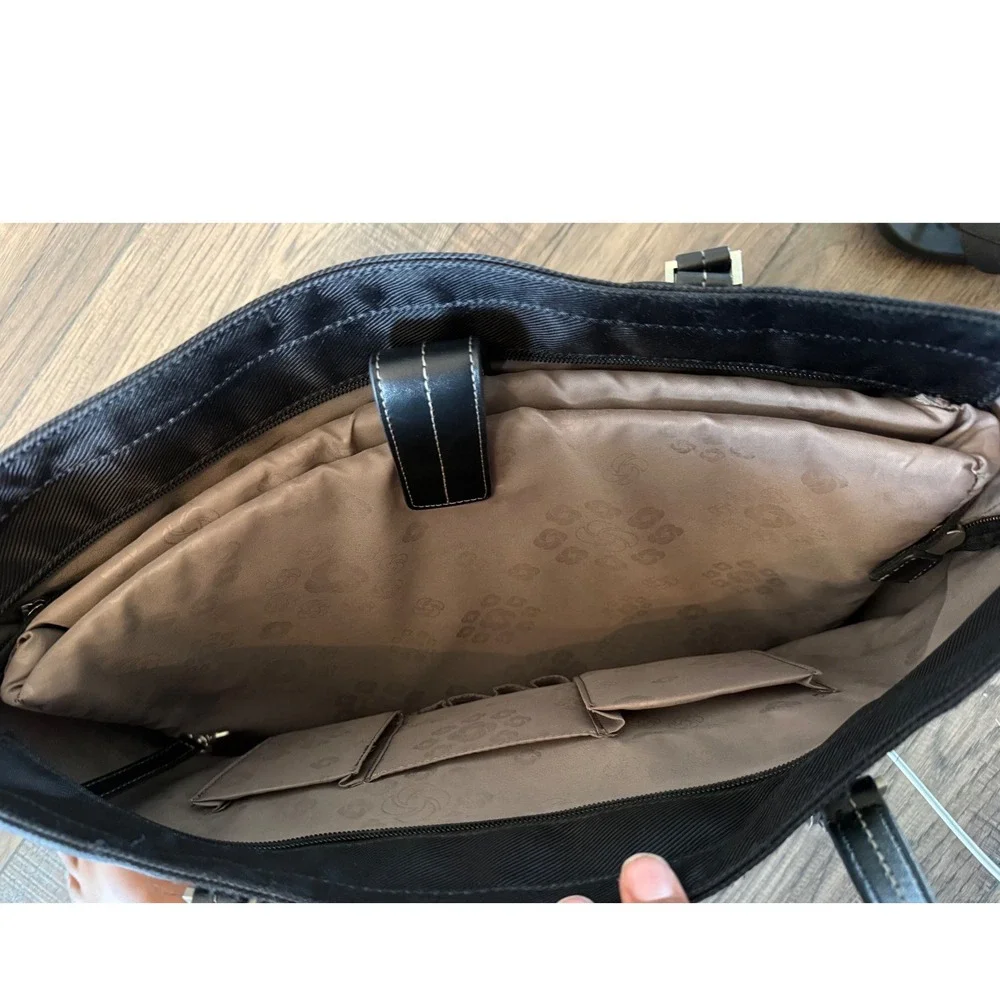 Samsonite‎ Black Nylon Laptop Tote Bag Shoulder Work Travel Briefcase 16.5x12